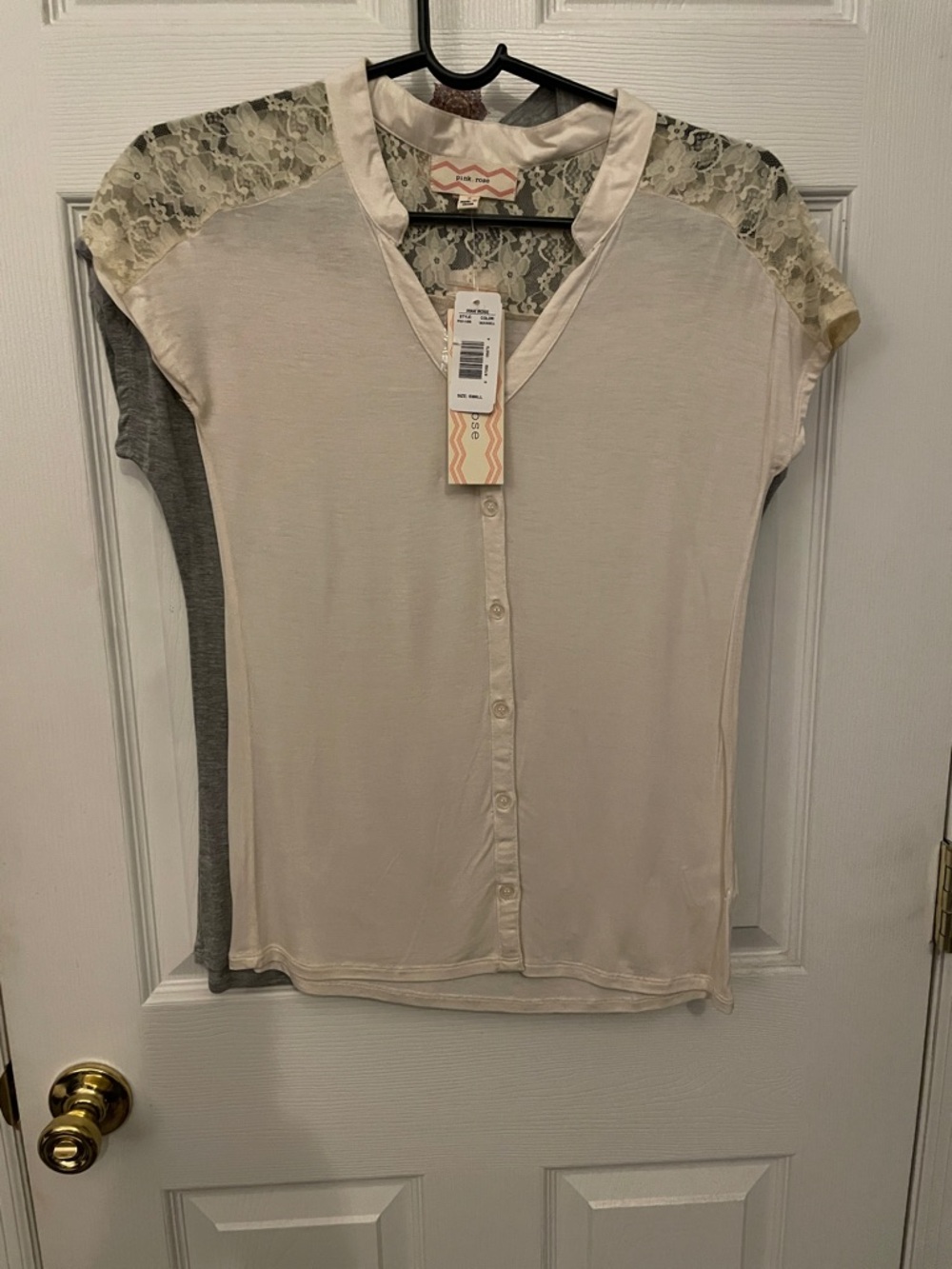 Set of 2 Pink Rose Tops S